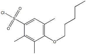 2,3,5-trimethyl-4-(pentyloxy)benzene-1-sulfonyl chloride Struktur