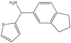 2,3-dihydro-1H-inden-5-yl(thiophen-2-yl)methanamine Struktur