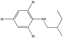 2,4,6-tribromo-N-(2-methylbutyl)aniline Struktur