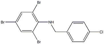 2,4,6-tribromo-N-[(4-chlorophenyl)methyl]aniline Struktur