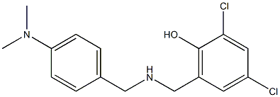 2,4-dichloro-6-[({[4-(dimethylamino)phenyl]methyl}amino)methyl]phenol Struktur