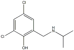 2,4-dichloro-6-[(propan-2-ylamino)methyl]phenol Struktur