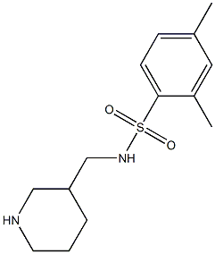 2,4-dimethyl-N-(piperidin-3-ylmethyl)benzene-1-sulfonamide Struktur