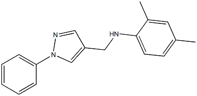 2,4-dimethyl-N-[(1-phenyl-1H-pyrazol-4-yl)methyl]aniline Struktur