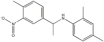 2,4-dimethyl-N-[1-(4-methyl-3-nitrophenyl)ethyl]aniline Struktur