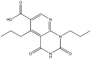 2,4-dioxo-1,5-dipropyl-1H,2H,3H,4H-pyrido[2,3-d]pyrimidine-6-carboxylic acid Struktur