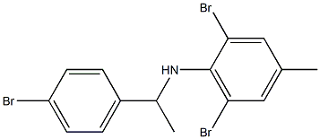 2,6-dibromo-N-[1-(4-bromophenyl)ethyl]-4-methylaniline Struktur