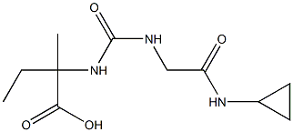 2-[({[2-(cyclopropylamino)-2-oxoethyl]amino}carbonyl)amino]-2-methylbutanoic acid Struktur