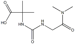 2-[({[2-(dimethylamino)-2-oxoethyl]amino}carbonyl)amino]-2-methylpropanoic acid Struktur