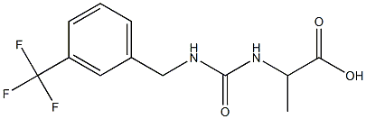 2-[({[3-(trifluoromethyl)phenyl]methyl}carbamoyl)amino]propanoic acid Struktur