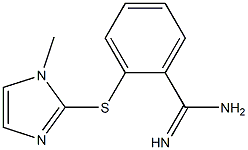 2-[(1-methyl-1H-imidazol-2-yl)sulfanyl]benzene-1-carboximidamide Struktur