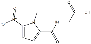 2-[(1-methyl-5-nitro-1H-pyrrol-2-yl)formamido]acetic acid Struktur