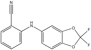 2-[(2,2-difluoro-2H-1,3-benzodioxol-5-yl)amino]benzonitrile Struktur