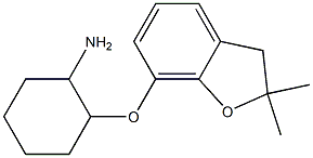 2-[(2,2-dimethyl-2,3-dihydro-1-benzofuran-7-yl)oxy]cyclohexan-1-amine Struktur