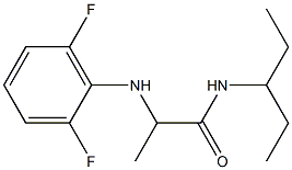 2-[(2,6-difluorophenyl)amino]-N-(pentan-3-yl)propanamide Struktur