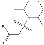 2-[(2,6-dimethylpiperidine-1-)sulfonyl]acetic acid Struktur