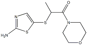 2-[(2-amino-1,3-thiazol-5-yl)sulfanyl]-1-(morpholin-4-yl)propan-1-one Struktur