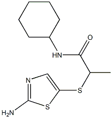 2-[(2-amino-1,3-thiazol-5-yl)sulfanyl]-N-cyclohexylpropanamide Struktur