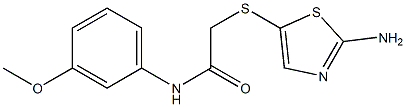 2-[(2-amino-1,3-thiazol-5-yl)thio]-N-(3-methoxyphenyl)acetamide Struktur