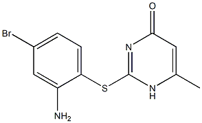 2-[(2-amino-4-bromophenyl)sulfanyl]-6-methyl-1,4-dihydropyrimidin-4-one Struktur