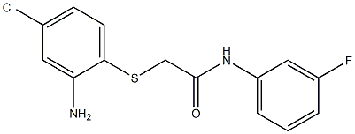 2-[(2-amino-4-chlorophenyl)sulfanyl]-N-(3-fluorophenyl)acetamide Struktur