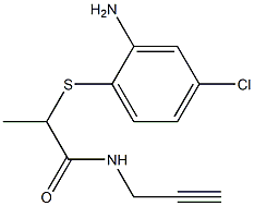 2-[(2-amino-4-chlorophenyl)sulfanyl]-N-(prop-2-yn-1-yl)propanamide Struktur