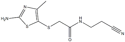 2-[(2-amino-4-methyl-1,3-thiazol-5-yl)thio]-N-(2-cyanoethyl)acetamide Struktur