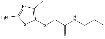 2-[(2-amino-4-methyl-1,3-thiazol-5-yl)thio]-N-propylacetamide Struktur