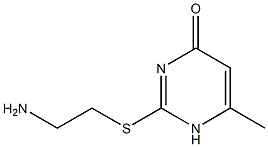 2-[(2-aminoethyl)sulfanyl]-6-methyl-1,4-dihydropyrimidin-4-one Struktur