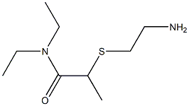 2-[(2-aminoethyl)sulfanyl]-N,N-diethylpropanamide Struktur