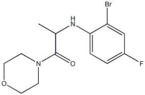 2-[(2-bromo-4-fluorophenyl)amino]-1-(morpholin-4-yl)propan-1-one Struktur