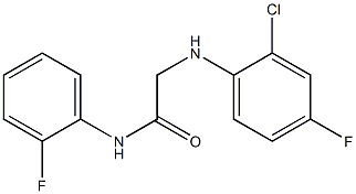 2-[(2-chloro-4-fluorophenyl)amino]-N-(2-fluorophenyl)acetamide Struktur