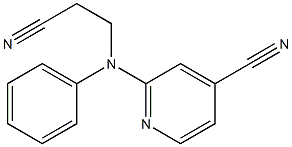 2-[(2-cyanoethyl)(phenyl)amino]isonicotinonitrile Struktur