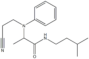 2-[(2-cyanoethyl)(phenyl)amino]-N-(3-methylbutyl)propanamide Struktur