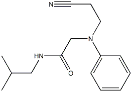 2-[(2-cyanoethyl)(phenyl)amino]-N-isobutylacetamide Struktur