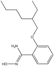 2-[(2-ethylhexyl)oxy]-N'-hydroxybenzene-1-carboximidamide Struktur