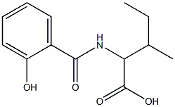 2-[(2-hydroxybenzoyl)amino]-3-methylpentanoic acid Struktur