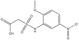 2-[(2-methoxy-5-nitrophenyl)sulfamoyl]acetic acid Struktur