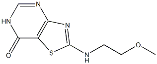 2-[(2-methoxyethyl)amino][1,3]thiazolo[4,5-d]pyrimidin-7(6H)-one Struktur