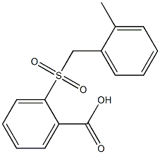 2-[(2-methylbenzyl)sulfonyl]benzoic acid Struktur