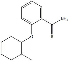 2-[(2-methylcyclohexyl)oxy]benzene-1-carbothioamide Struktur