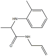 2-[(2-methylphenyl)amino]-N-(prop-2-en-1-yl)propanamide Struktur