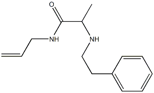 2-[(2-phenylethyl)amino]-N-(prop-2-en-1-yl)propanamide Struktur