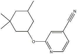 2-[(3,3,5-trimethylcyclohexyl)oxy]pyridine-4-carbonitrile Struktur