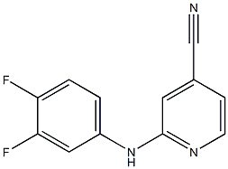 2-[(3,4-difluorophenyl)amino]isonicotinonitrile Struktur