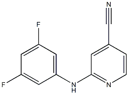 2-[(3,5-difluorophenyl)amino]isonicotinonitrile Struktur