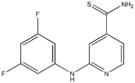 2-[(3,5-difluorophenyl)amino]pyridine-4-carbothioamide Struktur