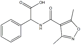 2-[(3,5-dimethyl-1,2-oxazol-4-yl)formamido]-2-phenylacetic acid Struktur