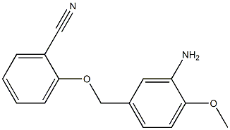 2-[(3-amino-4-methoxyphenyl)methoxy]benzonitrile Struktur