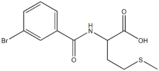 2-[(3-bromobenzoyl)amino]-4-(methylthio)butanoic acid Struktur